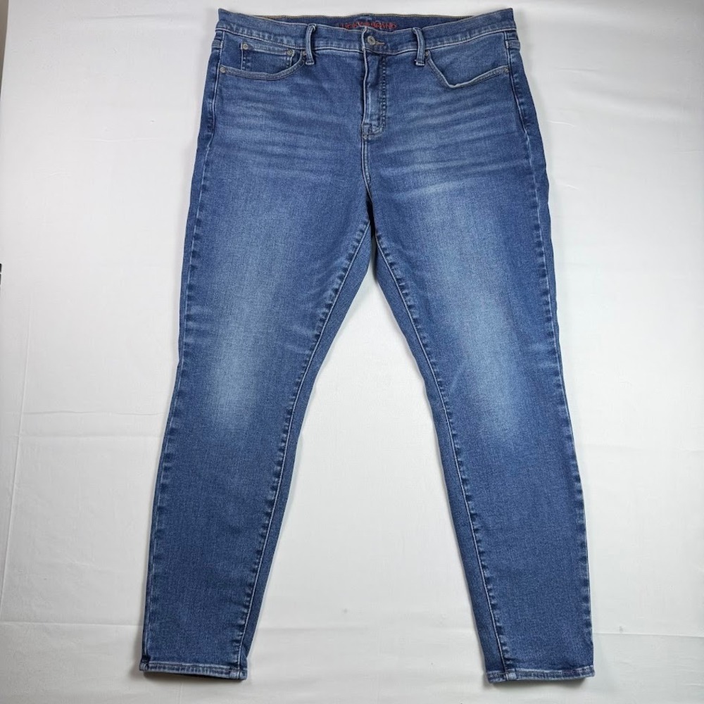 Lucky Brand Jeans Womens 18/34R Ava Mid Rise Skinny Medium Wash Blue Stretch